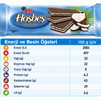 Eti hoşbeş hindistan cevizli gofret 70 gram