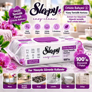 Sleepy yüzey temizleme havlusu 100 yaprak