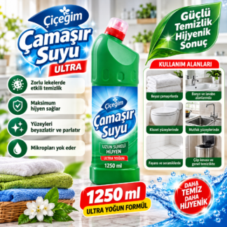 Çamaşır suyu 1250 ml çiçeğim marka