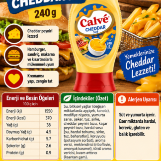 Cheddar(cedar) sos calve marka 240 gram