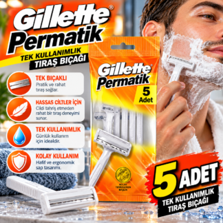 Gillette permatik tek kullanimlik traş bıçağı