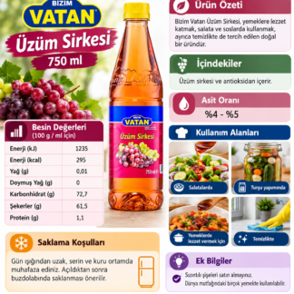 Sirke üzüm sirkesi 750 ml