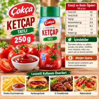 Ketçap çokça marka  tatlı ketçap 250 gram