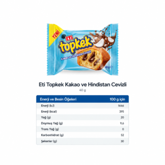 Eti topkek kakao ve hindistan cevizli