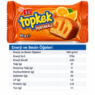 Eti  topkek portakallı 45 gram