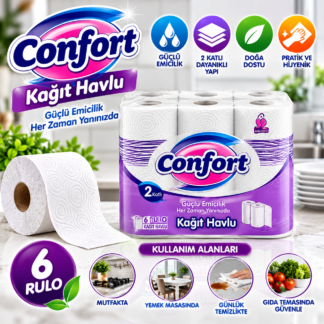 Kağıt havlu 6 lı confort marka