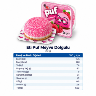 Et puf meyve dolgulu 20 gram