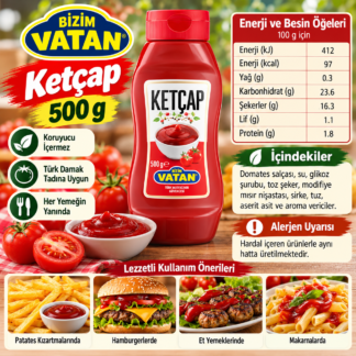 Ketçap bizim vatan marka 500 gram
