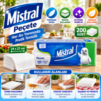 Peçete 200 lü mistral
