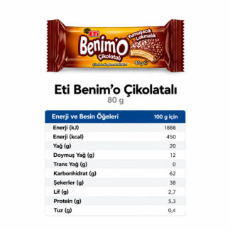 Eti benim'o çikolatalı 80 gram bisküvi